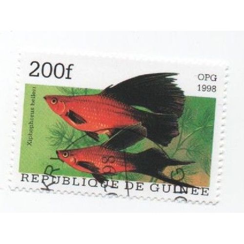 Timbre Guinée Poisson Animaux Marin 