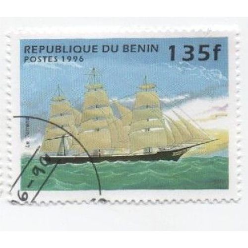 Timbre Bénin Bateaux Bateau Voiliers 