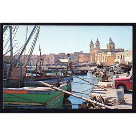 Carte Postale Ancienne, Malte, Marsaxlokk, Port De Pêche, Bateaux