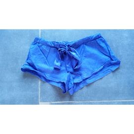 Shorty Sexy Undiz Bleu Pailleté Avec Noeud