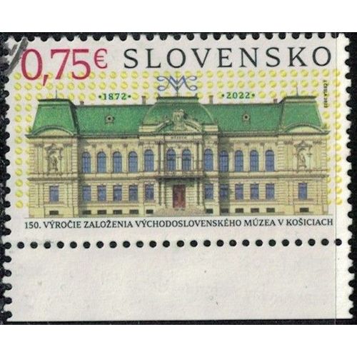 Slovaquie 2022 Oblitéré Used 150 Ans De La Fondation Du Musée Slave Oriental À Kosice Y&t Sk 863 Su