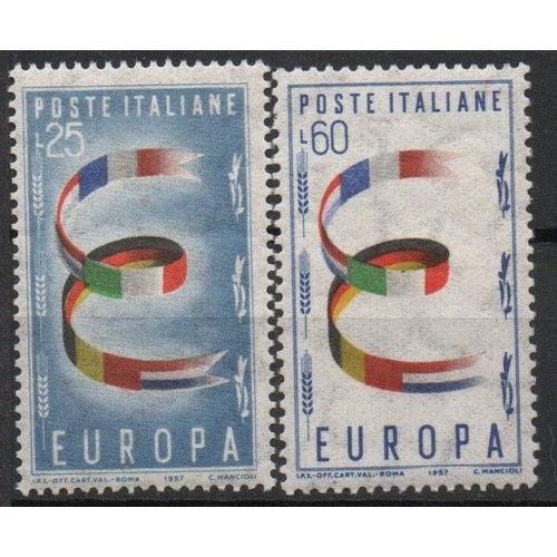 Italie Timbres Europa 1957