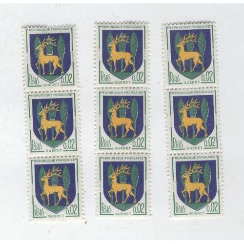Lot 9 Timbres Armoiries De Guéret