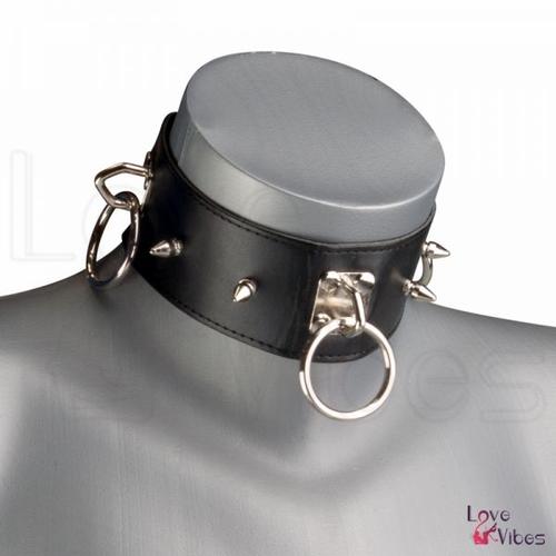 Collier avec Anneau Noir Collier BDSM