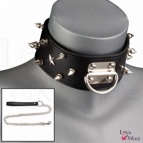 Collier Bdsm Pointes Et Chaîne