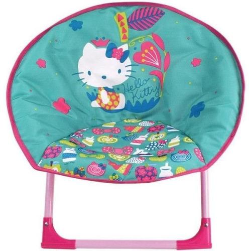 Tabourets - Chaises Siege Lune Pliant Pour Enfant - Fun House - Hello Kitty - Dimensions H.47x L.54x P.45 Cm - Intérieur