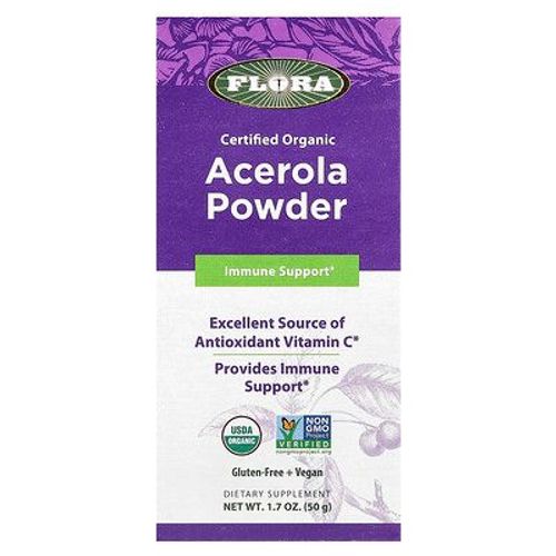 Flora Poudre D'acérola Certifiée Biologique, 50 G 