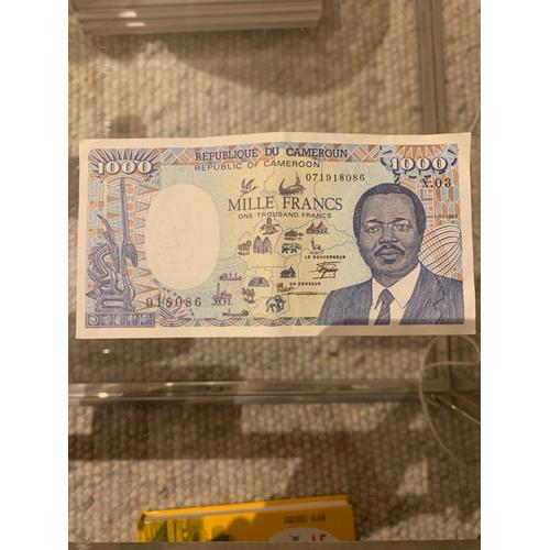 Billet De 1000 Francs De La Banque Des États De L¿Afrique Centrale ( Cameroun ) Datant De 1987