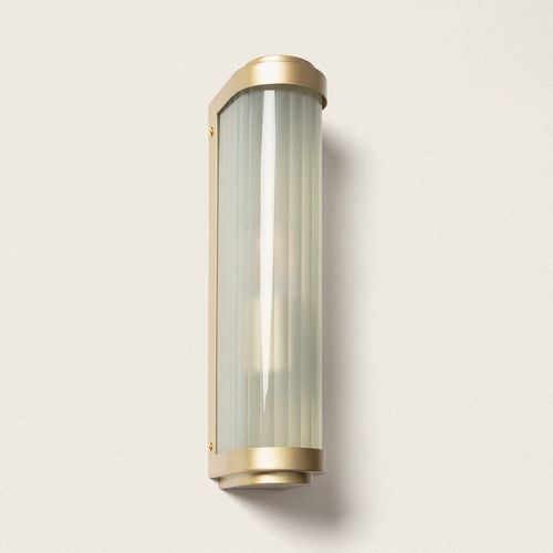 Applique Murale Extérieure Verre Peridot Doré 110 Mm