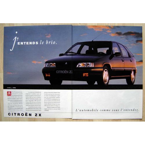 Publicité Papier - Voiture Citroën Z X De 1991
