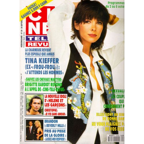Cine Tele Revue N° 39 Du 30/09/1993 - Tina Kieffer - Brigitte Bardot - Helene Et Les Garcons  -   Christophe - Brandon  -   Beverly Hills - Sexualite - Vos Fesses.