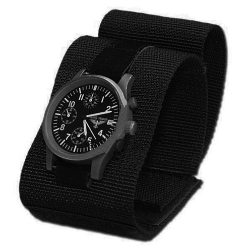  Bracelet De Montre Commando A Scratch En Tissu Souple Leger Noir 259112 Airsoft Militaire 