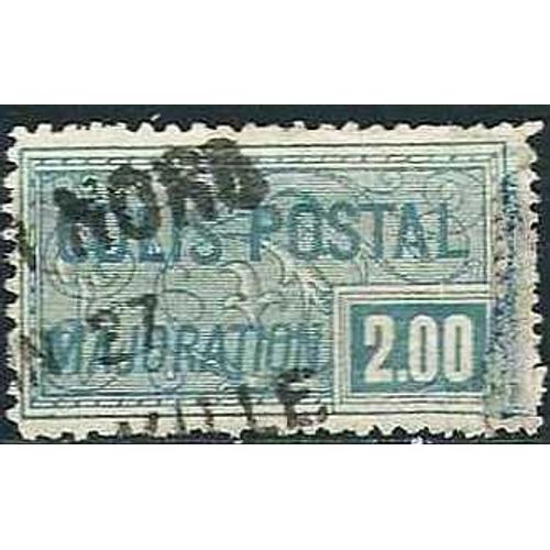 France 1926, Bel Exemplaire Timbre Pour Colis Postal - Majoration, 2f. Bleu, Oblitéré, Tbe