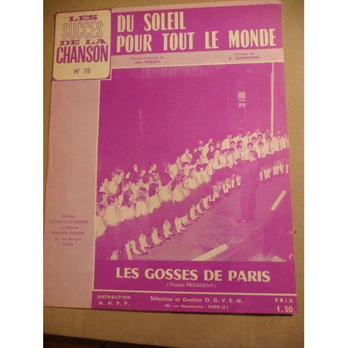 Du Soleil Pour Tout Le Monde  Les Gosses De Paris