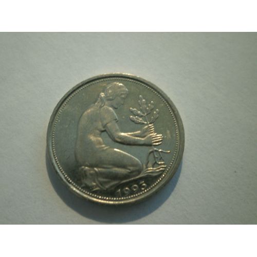 Pièce Allemande 50 Pfennigs Année 1993