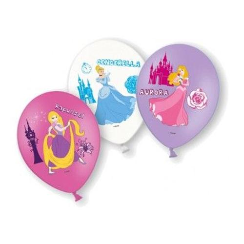 Ballons de baudruche anniversaire : 6 ballons Princesses Disney