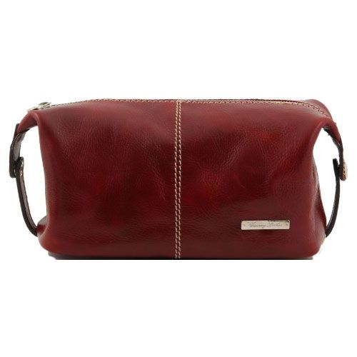 Tuscany Leather - Trousse De Toilette En Cuir - Rouge - Homme