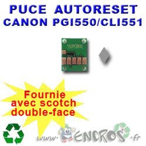 RECHARGE ENCRE- Puce Auto-Reset  Canon CLI551 grise