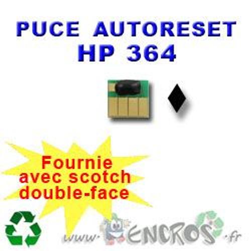 RECHARGE ENCRE- Puce Auto-Reset Noire  HP 364