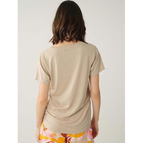 Tee Shirt Manches Courtes Deeluxe Glowy Ts W Beige