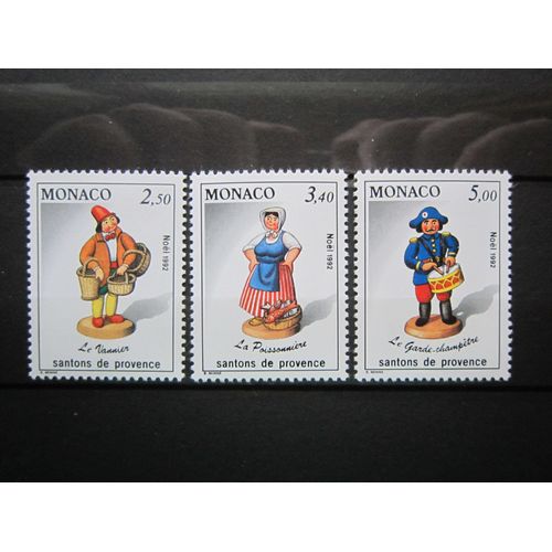 Monaco. Timbres N° 1846 A 1848 (1992). Noel, Santons De Provence (I.V)