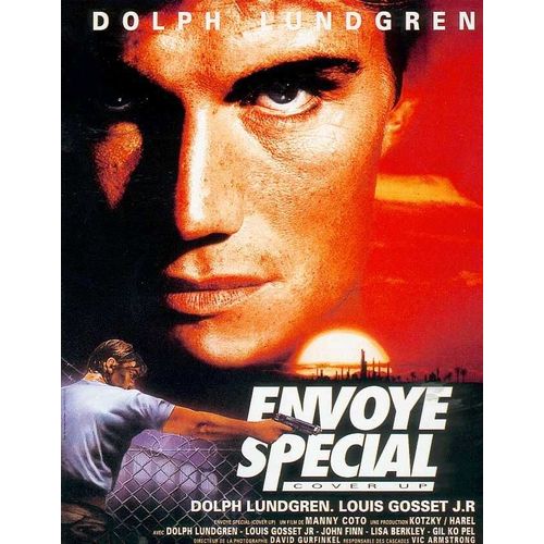 Envoyé Spécial - Cover Up - Véritable Affiche De Cinéma Pliée - Format 40x60 Cm - De Manny Coto Avec Dolph Lundgren, Louis Gossett Jr., John Finn, Lisa Berkley  - 1990