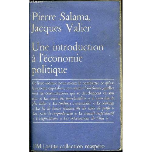 Une Introduction A L'economie Politique- Petite Collection Maspero N°118