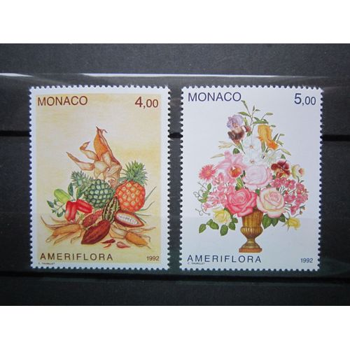 Monaco. Timbres N° 1830 Et 1831 (1992). Exposition "Ameriflora" A Colombus (Ohio - Etats Unis)