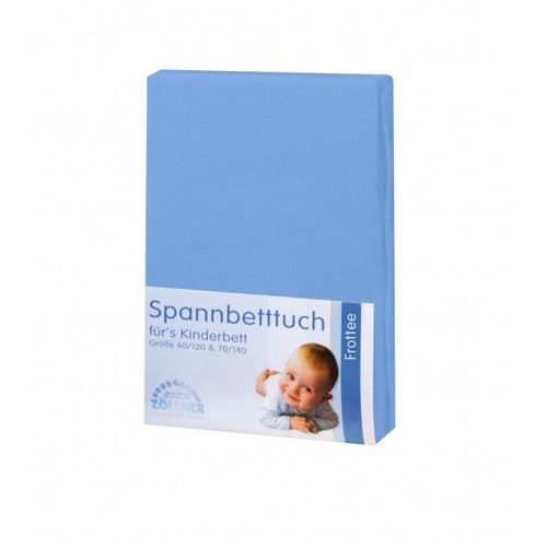 Zöllner Spannbetttuch Frottee Blau 70x140cm