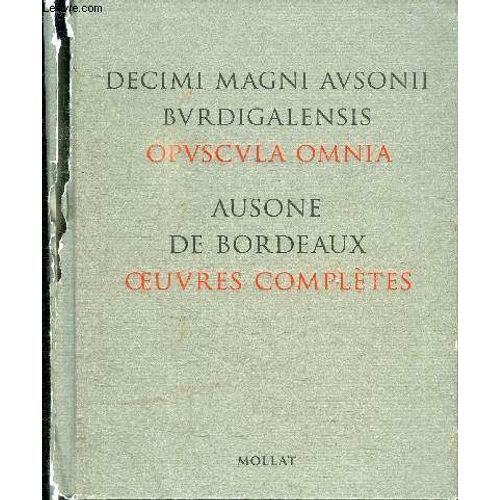 Ausone De Bordeaux - Oeuvres Completes - Cd Inclus