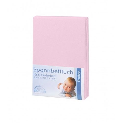 Zöllner Spannbetttuch Frottee Rosa 70x140cm