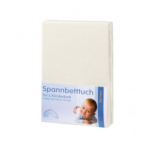 Zöllner Spannbetttuch Jersey Ecru 50x100cm