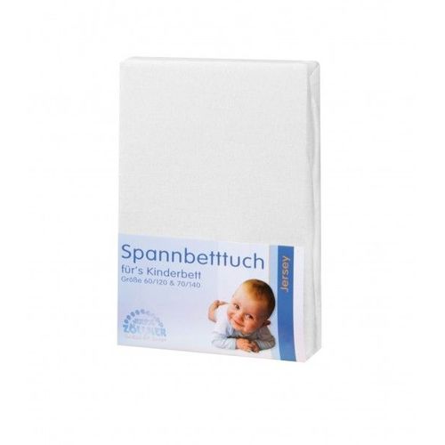 Zöllner Spannbetttuch Jersey Weiß 70x140cm