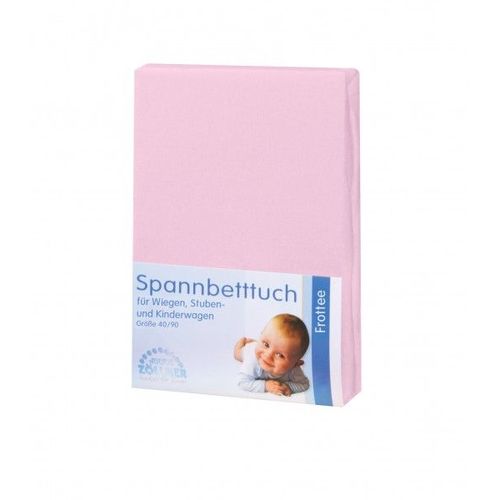 Zöllner Spannbetttuch Frottee Rosa 90x40cm