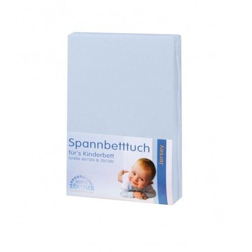 Zöllner Spannbetttuch Jersey Hellblau 70x140cm