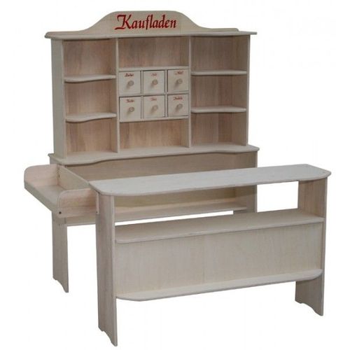 Jeu De Rôle Créatif - Roba - Grande Marchande En Bois Avec 6 Tiroirs Et Comptoir - Bois Naturel - Enfant - Mixte