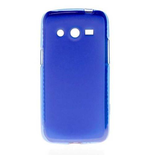 Etui Coque Housse En Silicone Samsung Galaxy Core Lite G386 Translucide Effet Givré - Bleu