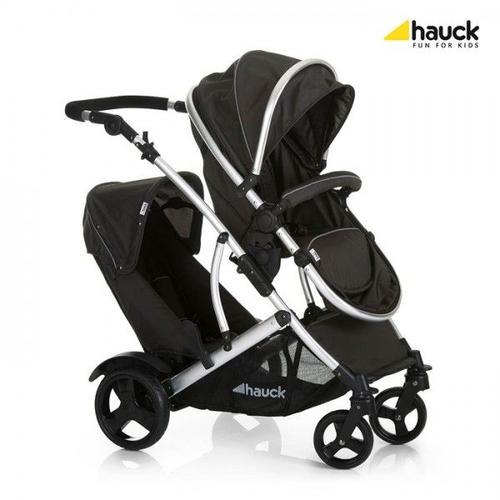 Hauck Poussette Jumelles Duett 2 (Avec 2 Protections Pluie) Black