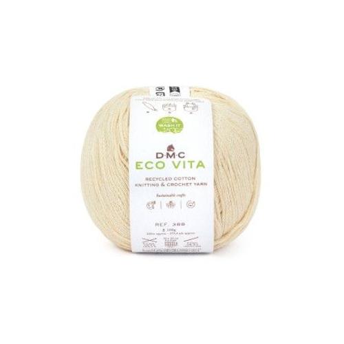Fil De Coton Recycl? Eco Vita Pour Tricot Et Crochet - 100gr - Dmc 03 Vanille