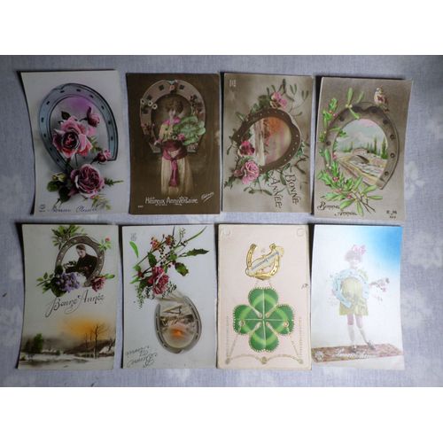 Lot De 24 Cartes Postales Anciennes Porte Bonheur Fer A Cheval Annee 1900-1930 Lot 1