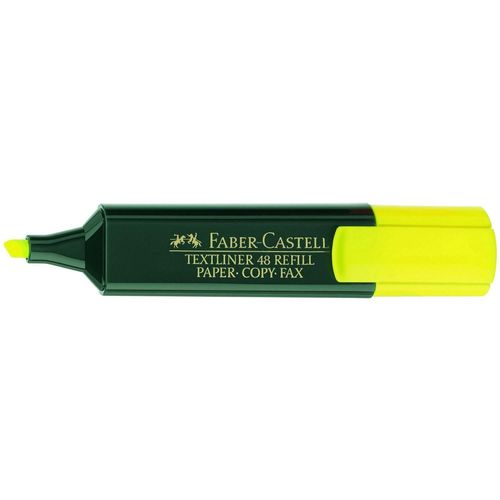 Faber-Castell Lot De 5 Surligneurs "Textliner 48 Refill" Pte Biseau 1 - 5 Mm Jaune Fluo