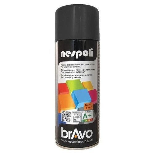 NESPOLI Aérosol peinture professionnelle effet satiné noir