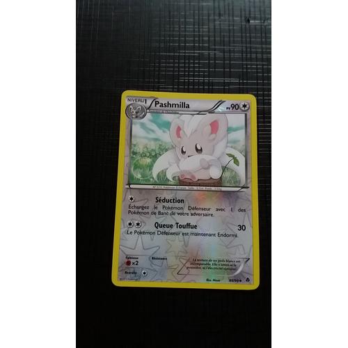 Carte Pokémon Pashmilla Holo Reverse 85/99 Noir & Blanc Destinees Futures Neuf