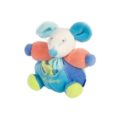 Doudou Peluche Kaloo Pop P'tite Souris Bleue Bleu Grelot Small Chubby Mouse Blue Mause Avec Bébé 18 Cm Code 9629044kaloo