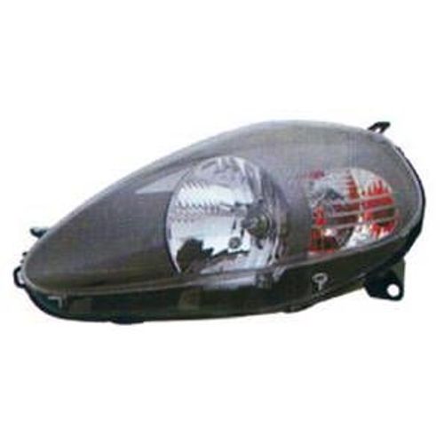 Phare Optique Avant Gauche Pour Fiat Grande Punto, 2005-2008, H4, Noir, Neuf
