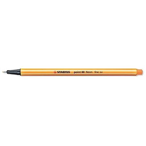 Stabilo Lot De 5 Stylo-Feutres Point 88  Pointe Fine 0,4 Mm Orange Fluo