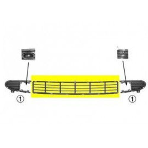 Grille Centrale Dans Pare-Choc Pour Ford Galaxy D'avant 2000
