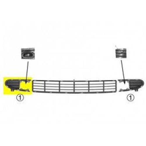 Grille Droite Dans Pare-Choc Sans Anti-Brouillard Pour Ford Galaxy D'avant 2000