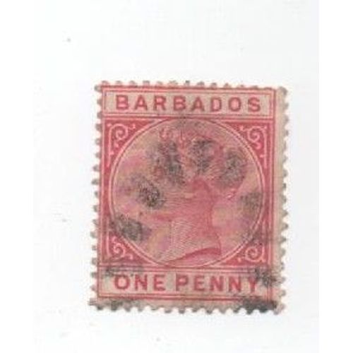 Timbre Barbados Amérique Du Nord Reine Victoria 1882 