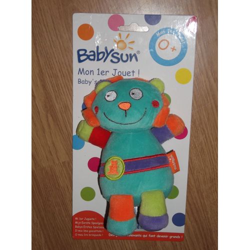 Doudou Lion Löwe Peluche Grelot Dessin Ours Mon Bleu Vert Violet Rouge Multicolor